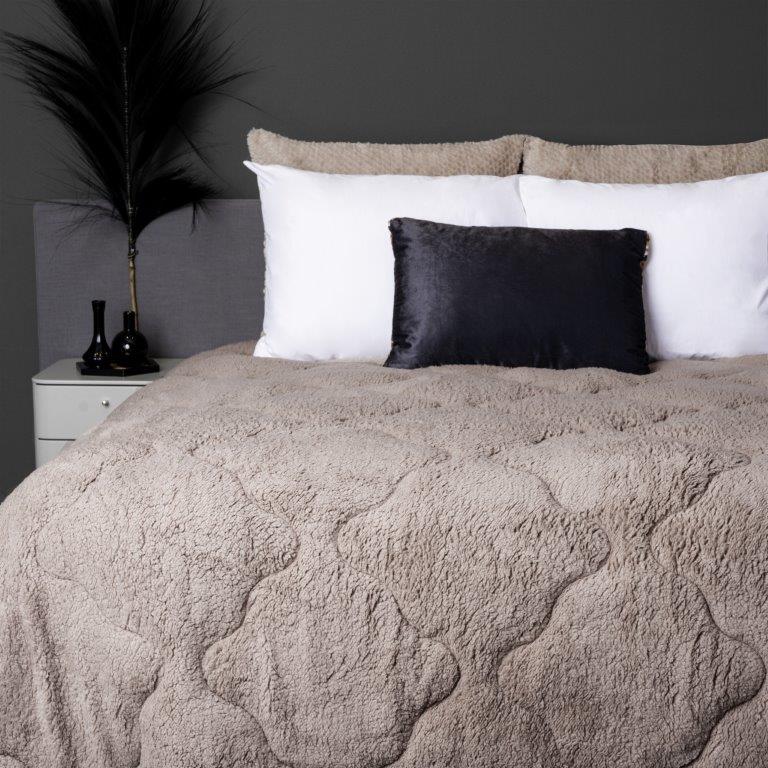 Lazy teddy dekbed taupe teddy dekbed zonder hoes teddy dekbed zonder overtrek